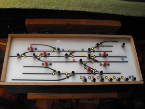 The mimic panel works with the DCC system making the layout much easier to control.